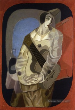 pierrot avec guitare 1925 Juan Gris Peinture à l'huile